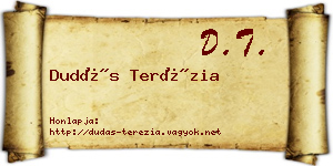 Dudás Terézia névjegykártya